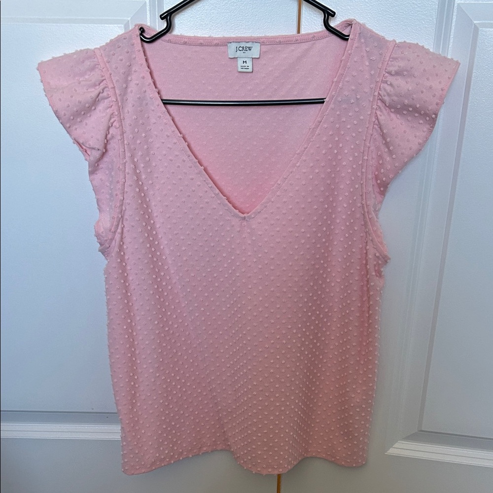 J. Crew Light Pink Textured Blouse